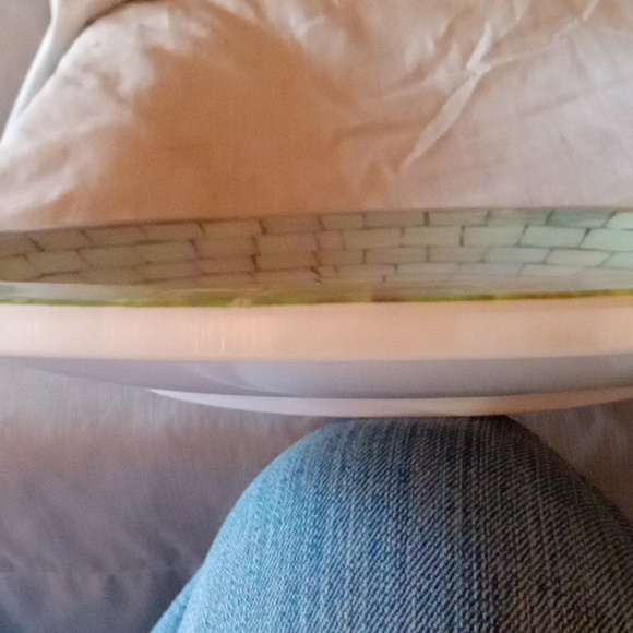 Waverly mid century modern melamine leaping deer platter,13 in. Platter - Picture 5 of 6